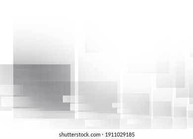 Abstrakter geometrischer, weißer und grauer Hintergrund mit rechteckiger Form. Vektorgrafik.