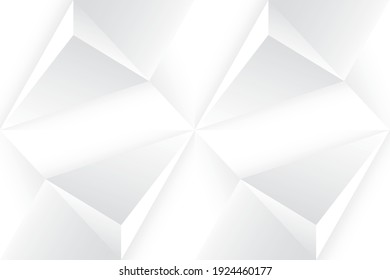 Abstract geometric white and gray color background. Vector illustration.