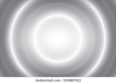 Abstract geometric white and gray color background with round shape. Vector illustration.