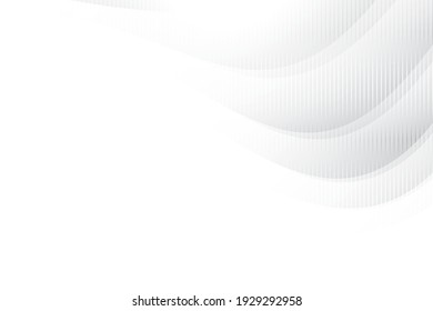 Abstract geometric white and gray color background with modern stripes. Vector illustration.