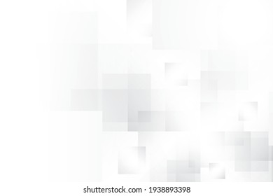 Abstract geometric white and gray color background with rectangle pattern. Vector illustration.