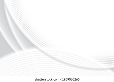 Abstract geometric white and gray color background with modern stripes. Vector illustration.