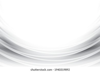 Abstrakter, geometrischer, weißer und grauer Hintergrund mit runder Form. Vektorgrafik.