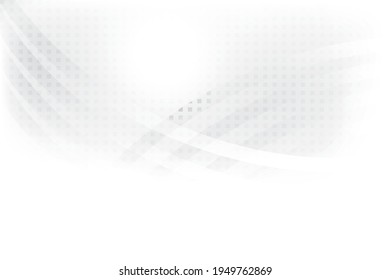 Abstract geometric white and gray color background with halftone effect. Vector illustration.