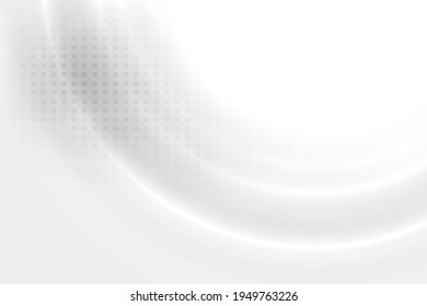 Abstract geometric white and gray color background with halftone effect. Vector illustration.