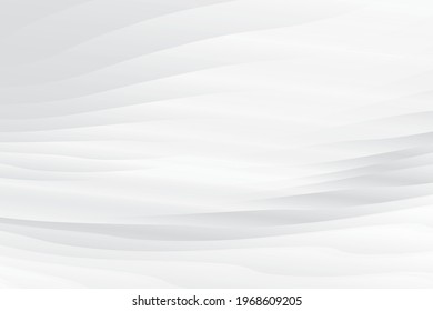 Abstract geometric white and gray color background, modern design with wavy pattern. Vector illustration.