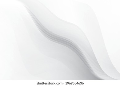 Abstract geometric white and gray color background, modern design with wavy pattern. Vector illustration.