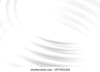 Abstract geometric white and gray color, modern design background with wavy shape. Vector illustration.