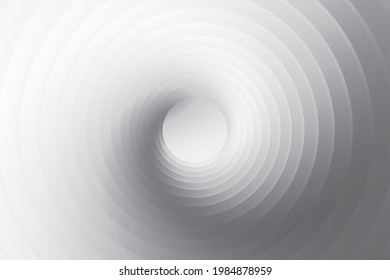 Abstract geometric white and gray color, modern design background with round shape. Vector illustration.