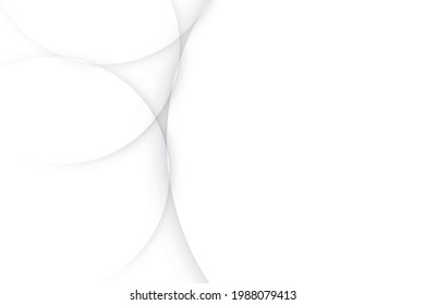 Abstract geometric white and gray color, modern design background with round shape. Vector illustration.