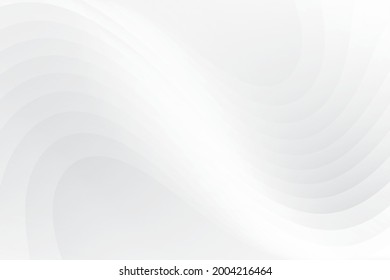 Abstract geometric white and gray color, modern design background with round shape. Vector illustration.