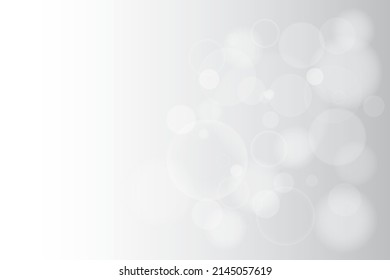 Abstract geometric white and gray color background, bokeh pattern. Vector illustration.