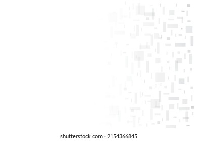 Abstract geometric white and gray color background with rectangle pattern. Vector illustration.
