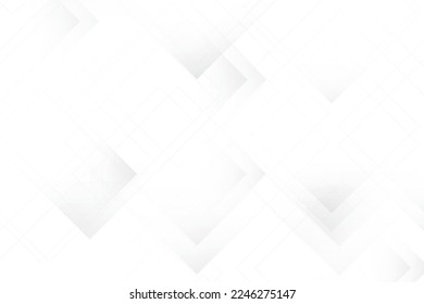 Abstract geometric white and gray color background with rectangle pattern. Vector illustration.