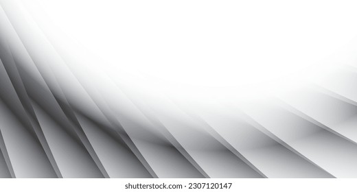 Resumen del fondo geométrico de color blanco y gris. Ilustración vectorial.