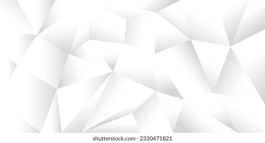 Abstract geometric white and gray color background with polygon, low poly pattern.Vector illustration.