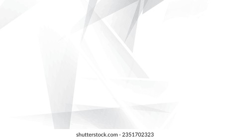 Abstrakter, geometrischer, weißer und grauer Hintergrund. Vektorgrafik.