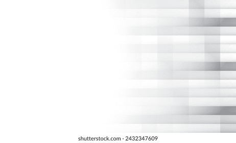 Fondo geométrico abstracto de color blanco y gris con patrón de rectángulo. Ilustración vectorial.