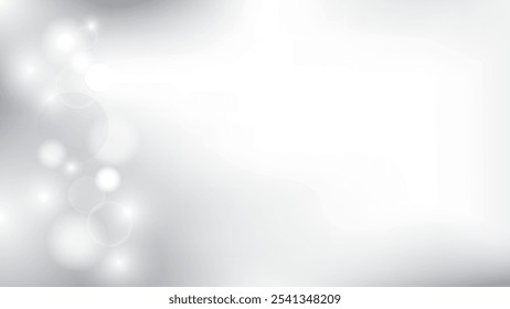 Abstract geometric white and gray color background, bokeh pattern. Vector illustration.