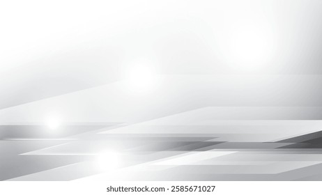 Abstract geometric white and gray color, modern design stripes background with straight lines, rectangle shape. Vector illustration.