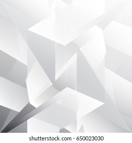 Abstract  geometric White and gray color technology modern futuristic background, vector illustration