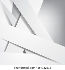 abstract geometric white and gray color with smooth lines background,vector illustration