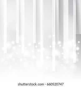 Abstract geometric White and gray color technology modern futuristic background, vector illustration