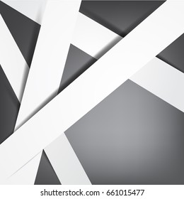 abstract geometric white and gray color with smooth lines with layer for your design background,vector illustration