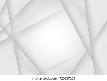 Abstract geometric white and gray color background, vector illustration.