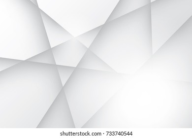 Abstract geometric white and gray color background, vector illustration.
