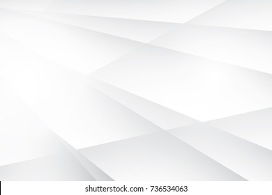 Abstract geometric white and gray color background, vector illustration. - Shutterstock ID 736534063