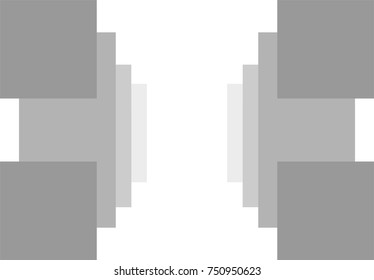 Abstract geometric white and gray color background design wallpaper vector Illustration