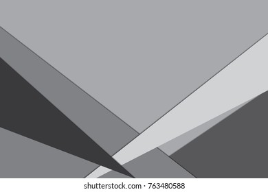 Abstract geometric white and gray color background. Vector, illustration.