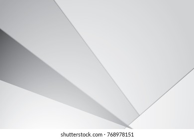 Abstract geometric white and gray color background. Vector, illustration.