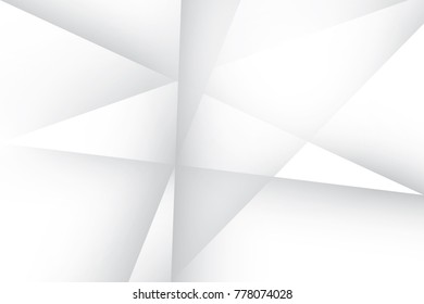 Abstract geometric white and gray color background. Vector, illustration.