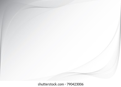 Abstract geometric white and gray color background with wave element. Vector, illustration.