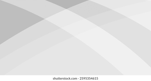Abstract geometric white and gray curve line gradient Background. with space for concept design Technology and modern.