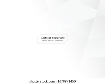 Antecedentes de concepto geométrico de poligono blanco y gris o de baja tecnología vectorial. Diseño de estilo de ilustración EPS10.