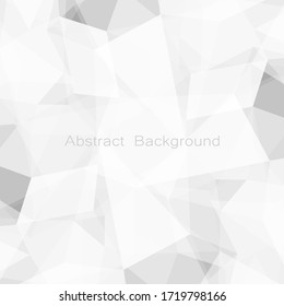 Abstrakter geometrischer Hintergrund aus weißem und grauem Polygon oder Low-Poly-Vektortechnologie. EPS10 Illustrationsdesign.