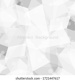 Abstract geometric white and gray polygon or lowpoly vector technology concept background. EPS10 illustration style design.