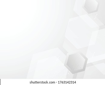 Abstrakter geometrischer Hintergrund aus weißem und grauem Polygon oder Low-Poly-Vektortechnologie. EPS10 Illustrationsdesign.