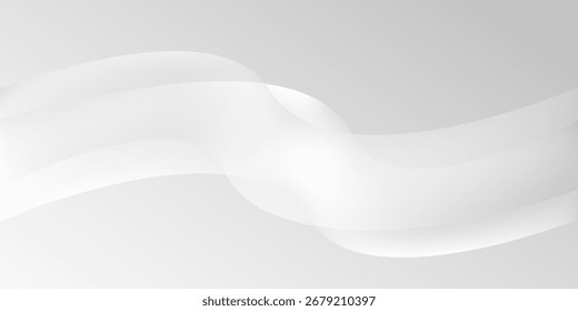 Abstrato geométrico branco e cinza onda suave fundo moderno. textura padrão branco. ilustração vetorial