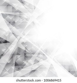 Abstract geometric white and gray with space modern design on Light gray silver background, vector illustration