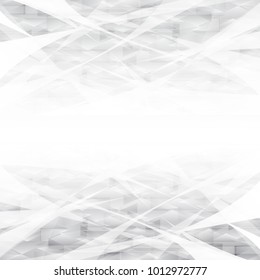 Abstract geometric white and gray with space modern design on Light gray silver background, vector illustration