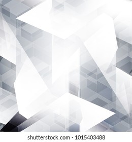 Abstract geometric white and gray with space modern design on Light gray silver background, vector illustration