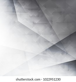 Abstract geometric white and gray with space modern design on Light gray silver background, vector illustration eps 10