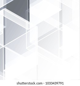 Abstract geometric white and gray with space modern design on Light gray silver background, vector illustration eps 10
