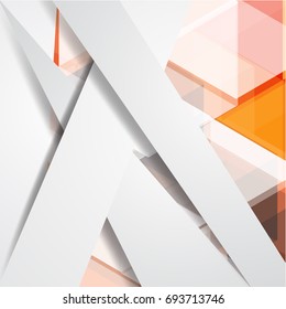 Abstract  geometric white and gray with space modern  design on Light  gray background, vector illustration