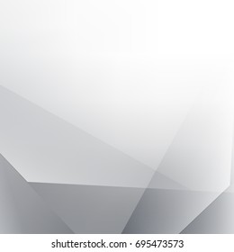Abstract  geometric white and gray with space modern  design on Light  gray background, vector illustration