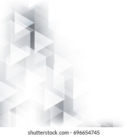 Abstract  geometric white and gray with space modern  design on Light  gray background, vector illustration